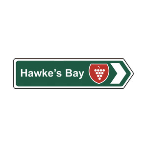 Native Road Sign Arrow Magnet - Hawke's Bay