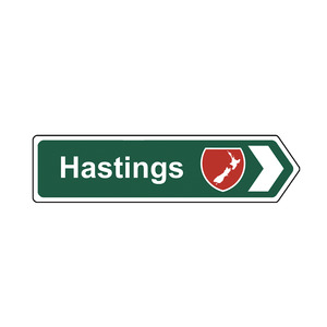 Native Road Sign Arrow Magnet - Hastings
