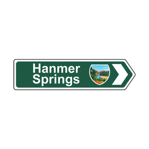 Native Road Sign Arrow Magnet - Hanmer Springs
