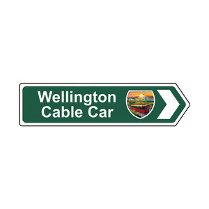 Native Road Sign Arrow Magnet - Wellington Cable Car