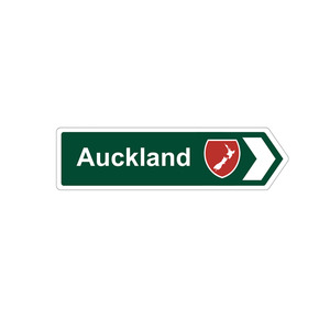 Native Road Sign Arrow Magnet - Auckland