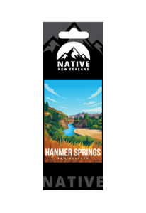 Native Illustration Magnet - Hanmer Springs with Native Tag