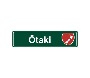 Native All: Ōtaki Metal Hanging Sign