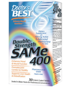 Doctors Best: Doctor's Best | SAMe 400mg (Double Strength)