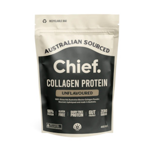 Beauty Supplements: Chief Nutrition | Grass-fed Collagen Protein Powder Unflavoured 450g