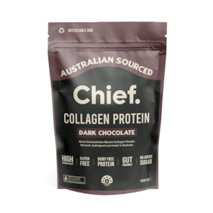 Chief Nutrition | Grass-fed Collagen Protein Powder Dark Chocolate 450g