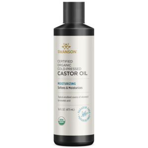 Swanson | Organic Cold Pressed Castor Oil 473ml