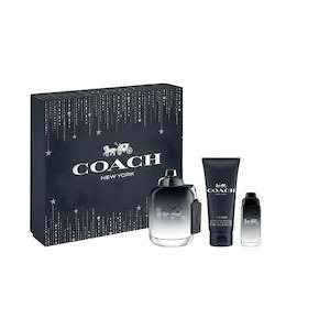 Travel Sets Men: Coach Signature Men's EDT Set Shower Gel & Travel Spray