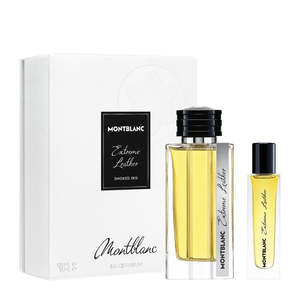 For Him Bestsellers: Mont Blanc Extrem Leather Smoked Iris Travel Gift Set