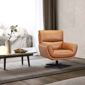 Leather Swivel: Pauli Leather Chair