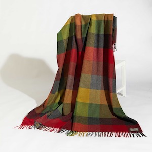 Gifts Luxurious Female Gifts From New Zealand My Sanctuary Nz: Autumn Check Heritage Lambswool Throw from Foxford Mills