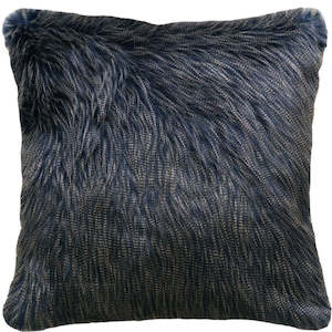 Heirloom Cushions: Luxury Imitation Fur Cushion - Dark Pheasant