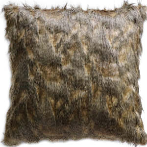 Heirloom Cushions: Luxury Imitation Fur Cushion - Red Fox