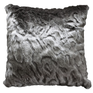 Heirloom Cushions: Luxury Imitation Fur Cushion - Pewter Chinchilla