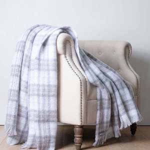 Luxury Mohair Throw - Tussock Tartan