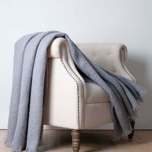 Mothers Day Gifts: Luxury Mohair Throw - Platinum Grey