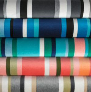 James Dunlop Fabrics: South Beach Stripe Outdoor Fabric - Mokum