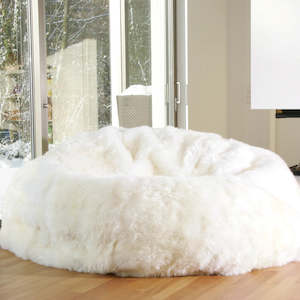 New Zealand Long Wool Sheepskin Beanbag - Extra Large
