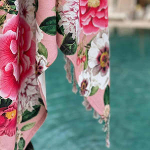 Luxury Towels: Fleur Turkish Towel - Pink