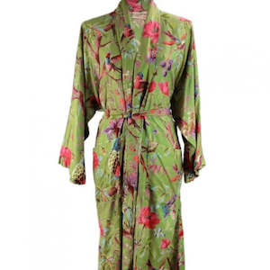 Paradise Moss Green Kimono Robe
