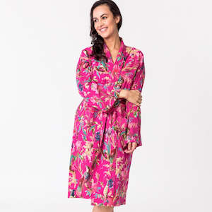 Paradise Hot Pink Kimono Robe