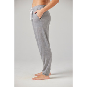 Bamboo And Silk Sleepwear: Piper Pant Grey Marl - Merino Loungewear