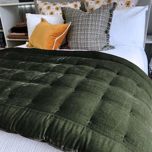 Blankets And Throws: Pin Velvet Comforter from Seneca