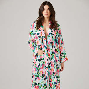 Bella Linen Robe - Petal Bloom