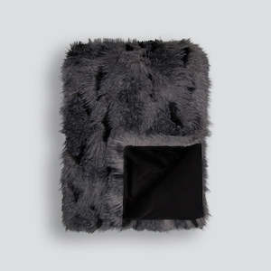 Luxury Imitation Fur Throw - Grey Owl