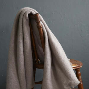 Mothers Day Gifts: Luxury Mohair Throw - Almond