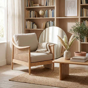 Riviera Wood & Rattan Occasional Chair