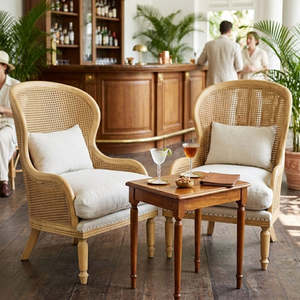 Georgetown Wood & Rattan Occasional Chair