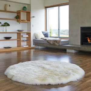New Zealand Made Circular Sheepskin Rug