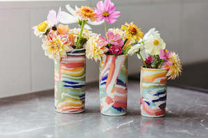 All Ceramics: Nerikomi Skinny Vase Mixed Up