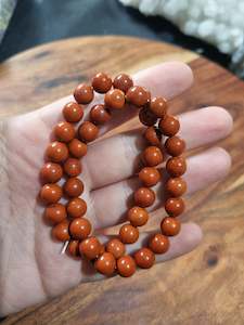 Bracelets: Red Jasper Sphere Bead Bracelet