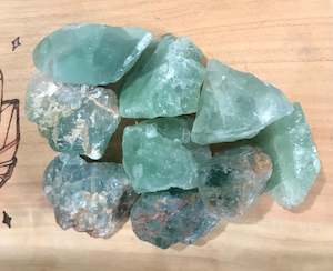 Raw Pieces: Raw Green Fluorite Pieces