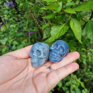 Skulls: Blue Quartz Skull Carving
