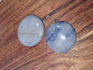 Flat Stones Worry Stone: Blue Quartz Flat Stones