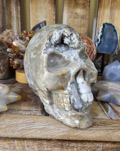 Volcano Agate Skull