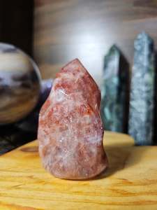 Palm Stones: Hematoid Quartz Flame