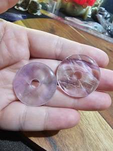 Sterling Silver Jewellery: Pale Fluorite Donut