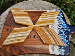 Carvings: Orange/Yellow Calcite Diamond