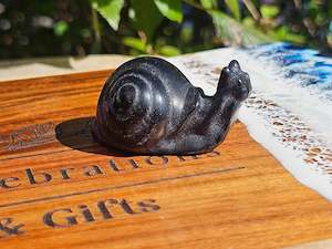 Carvings: Black Obsidian Snail