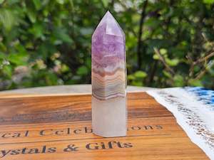 Amethyst with Crazy Lace Agate Point