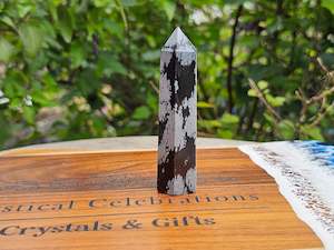 Towers And Points: Snowflake Obsidian Point