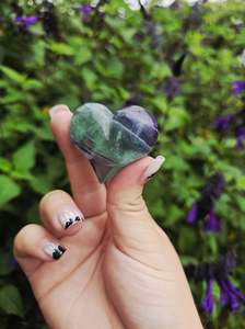 Imperfect Rainbow Fluorite Puff Heart