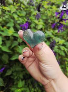 Imperfect Rainbow Fluorite Puff Heart