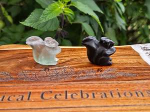 Squirrel Crystal Carvings