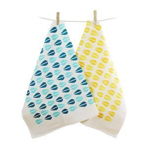 Florence Retro Tea Towel - Yellow