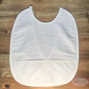 Craft And Embroidery Accesories: DMC Baby Bib - White